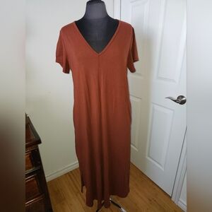 NWT SMASH TESS Sunday midi Dress In Chestnut,  Size L
